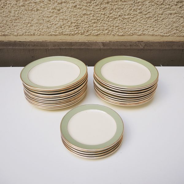 22 Anciennes Assiettes Plates Céladon Villeroy & Boch