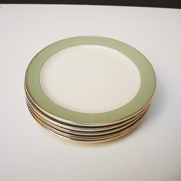 5 Anciennes Assiettes à Dessert Céladon Villeroy & Boch