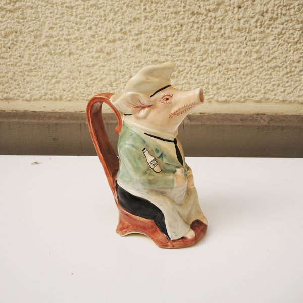 Ancien Pichet Barbotine Cochon Maitre d'Hôtel