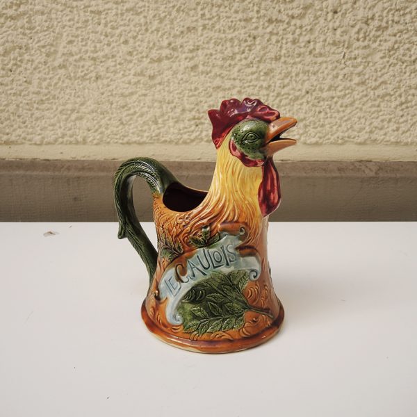 Ancien Pichet Barbotine Le Coq Gaulois
