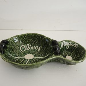 Ancien Ramequin à Olives en Barbotine FG