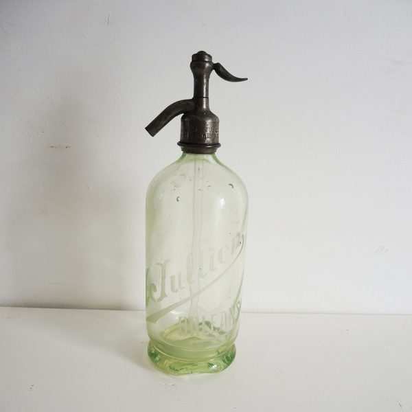 Ancien Siphon en Verre Vert JULIEN ORLEANS