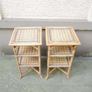 2 Anciennes Sellettes en Osier