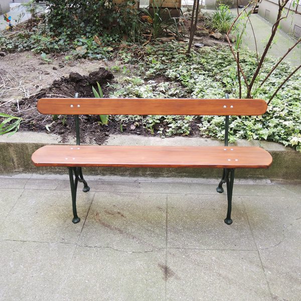 Ancien Banc de Jardin en Fonte et Bois