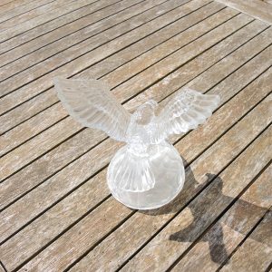 Ancienne Statuette Aigle en Cristal d'Arques