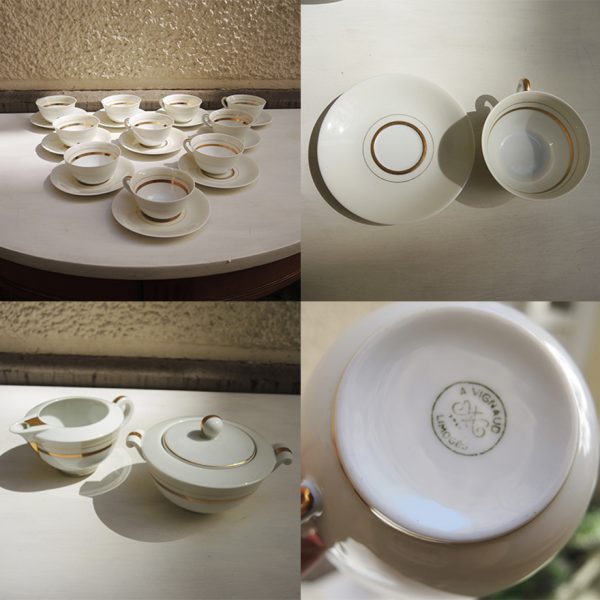 Ancien Service à The / Café en Porcelaine A. Vignaud