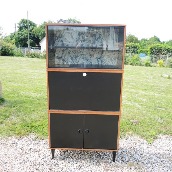 Ancien Meuble Secrétaire-Vitrine de Style Scandinave