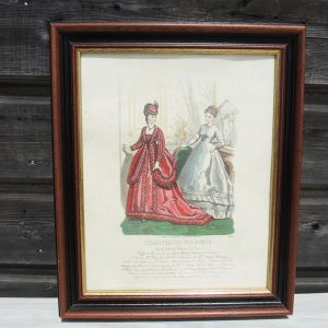 Ancienne Lithographie Encadrée L'Illustrateur des Dames No 13