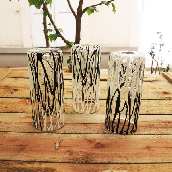 3 Abat-Jour en Verre Emaillé Pour Lustre