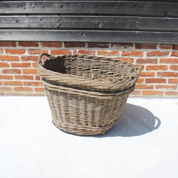 Ancien Panier de Vendanges en Osier XL
