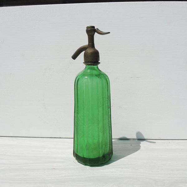 Ancien Siphon en Verre Vert Brasserie Varoise