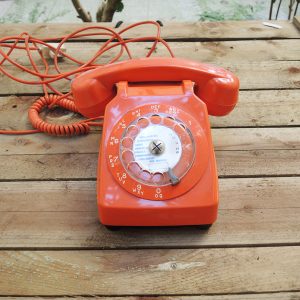 Ancien Téléphone Socotel S63 Orange
