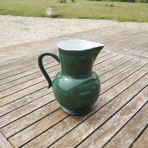 Ancienne Carafe en Céramique Verte Emile Henry