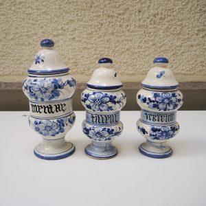 3 Anciens Pots d'Herboristerie en Céramique
