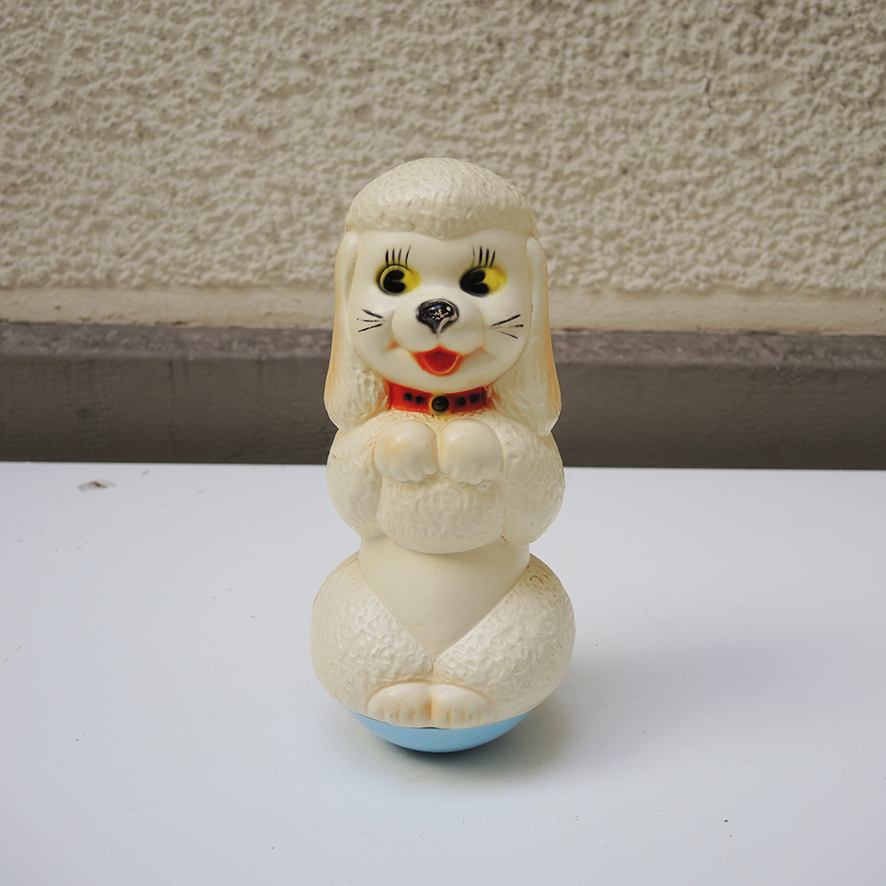 culbuto-musical-caniche-vintage Ancien Culbuto Musical Caniche - Jouets Maréchal