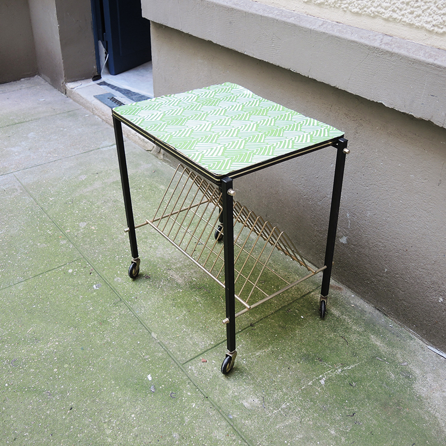 Ancien Meuble Vinyles à Roulettes (4)