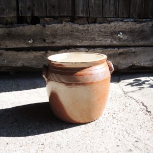 Ancien Pot à Graisse en Grès