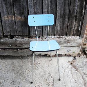 Ancienne Chaise en Formica Bleu