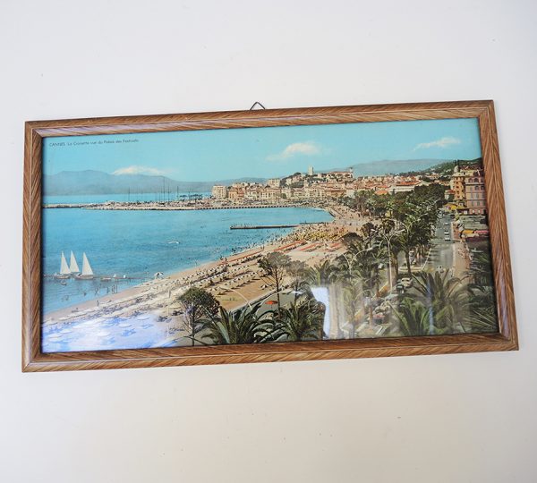 Ancienne Photo Panoramique Colorisée Cannes La Croisette