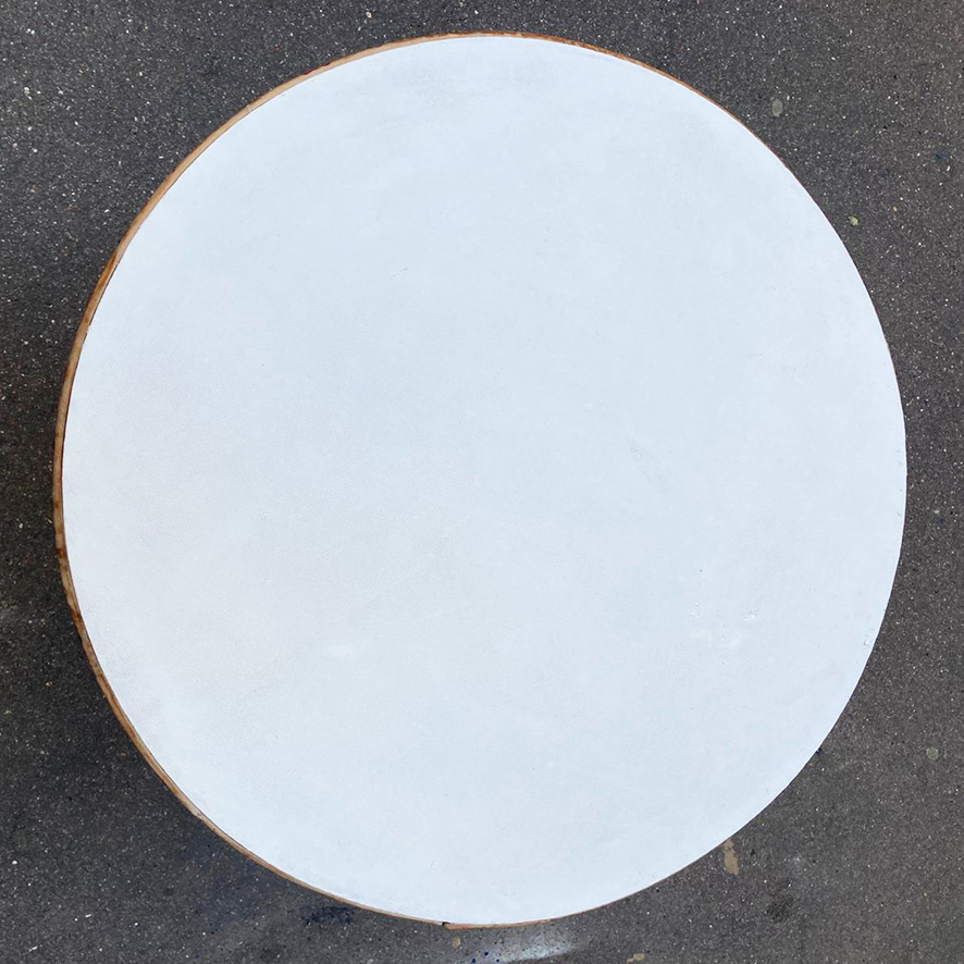 Ancienne Table Basse Ronde en Rotin (2)