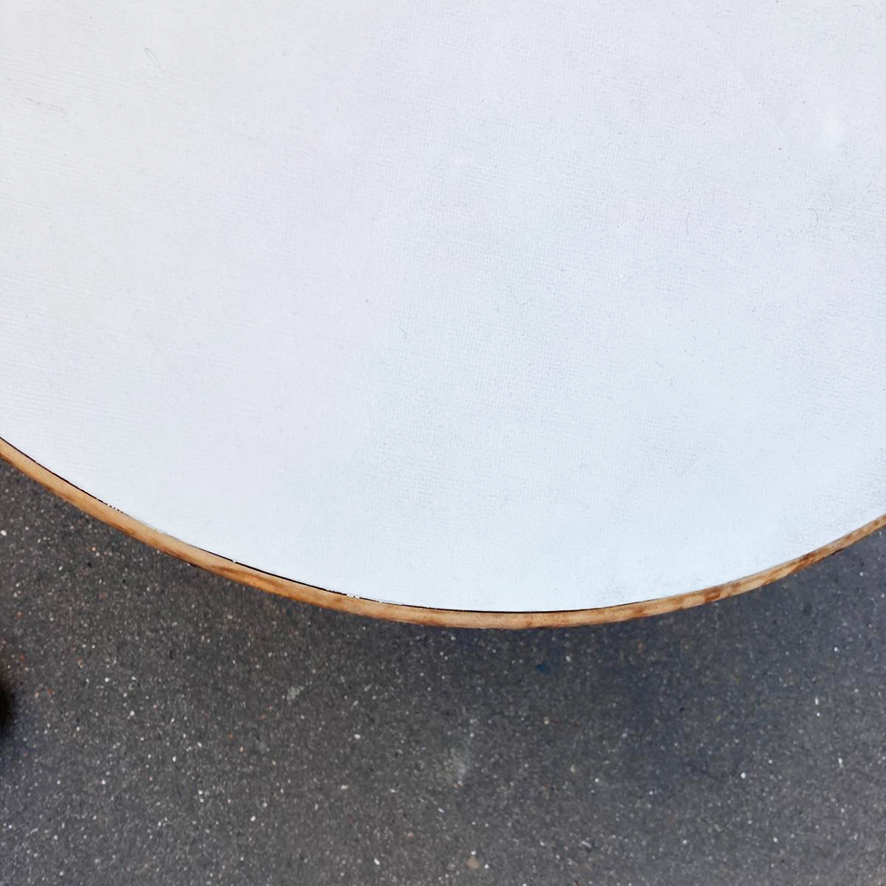 Ancienne Table Basse Ronde en Rotin (4)