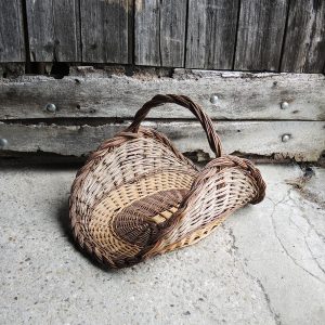 Panier à Bûches en Osier Bicolore