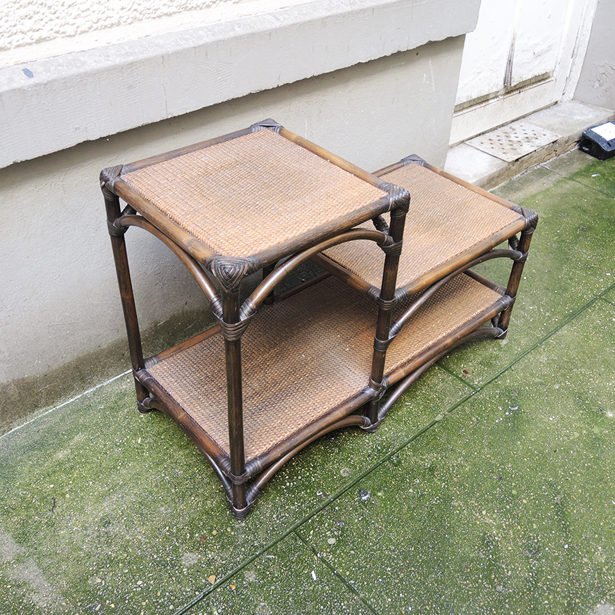Ancien Meuble Bas en Rotin (1)