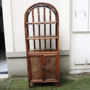 Ancienne Bibliothèque en Rotin & Cannage