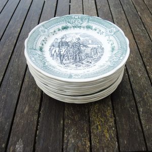 12 Anciennes Assiettes Parlantes Sarreguemines - Napoléon