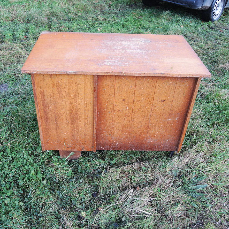 Ancien Bureau en Bois avec 3 Tiroirs (5)