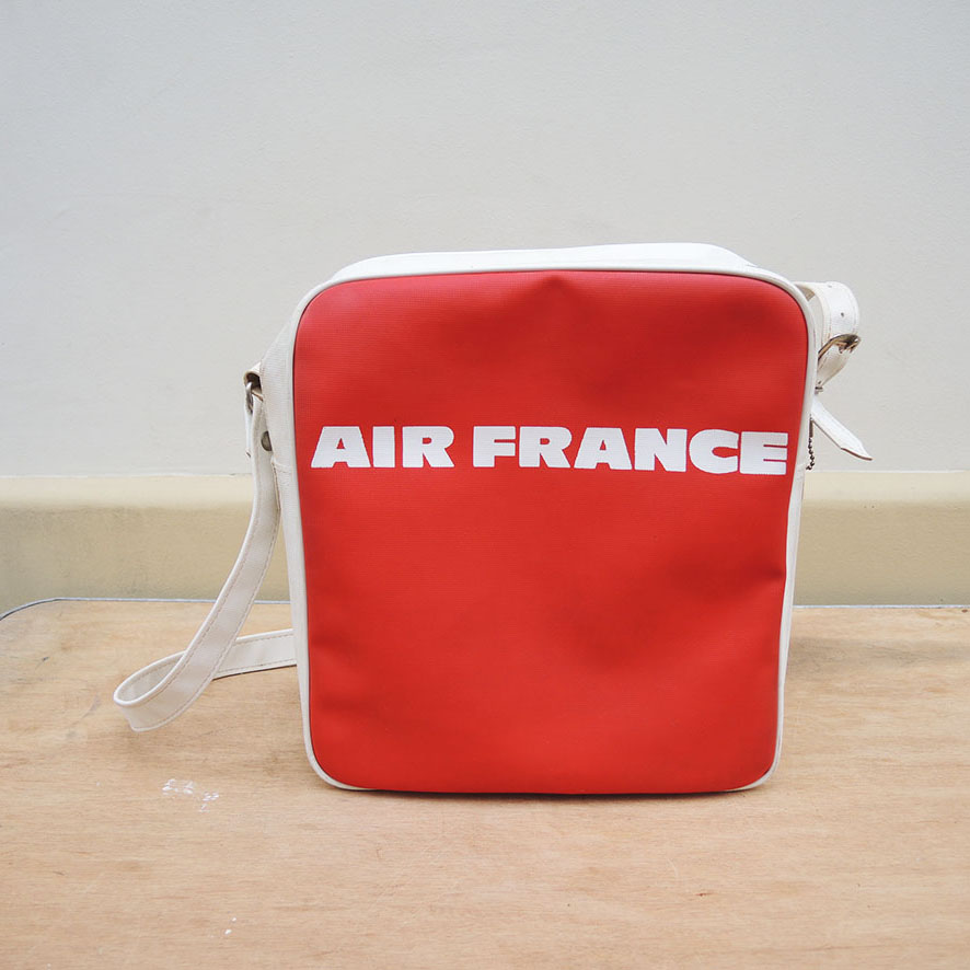 sac-air-france-rouge-vintage Ancien Sac Air France Rouge