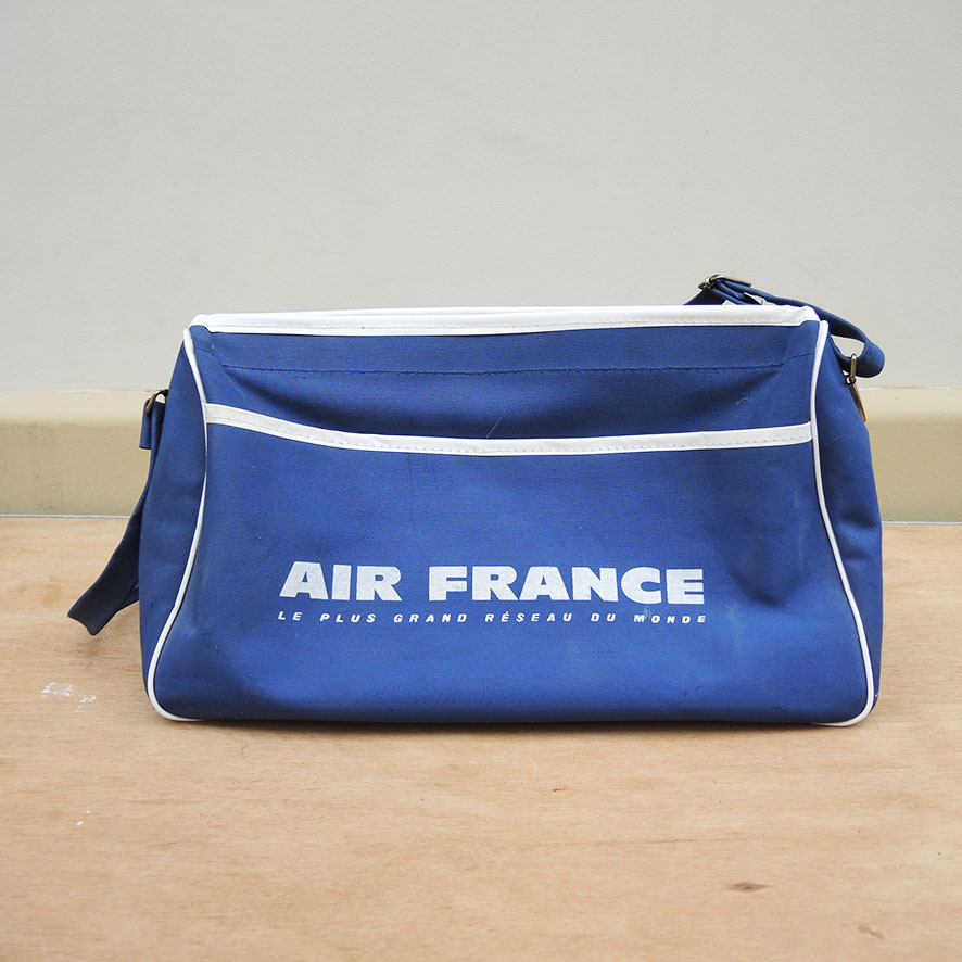 sac-bandouliere-air-france-bleu-vintage Ancien Sac Bandoulière Air France Bleu