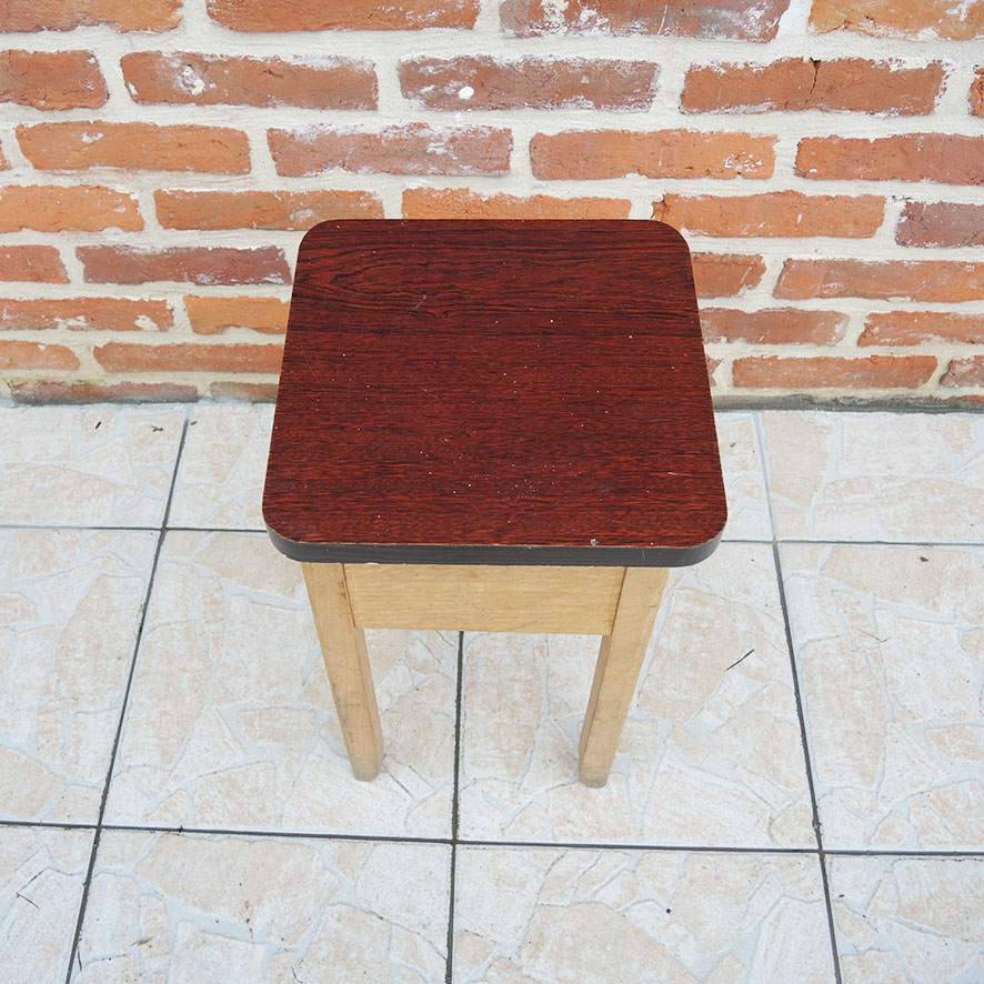 Ancien Tabouret Coffre en Bois (4)