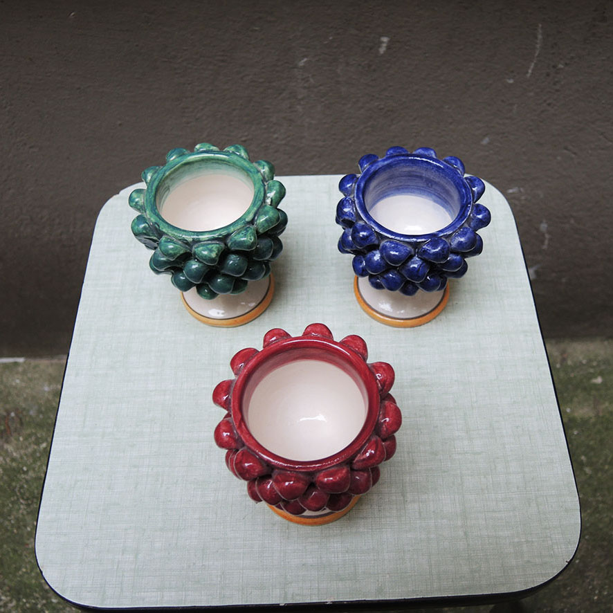 3 Petis Bols Pomme de Pain en Céramique Alemanna - Caltagirone (4)