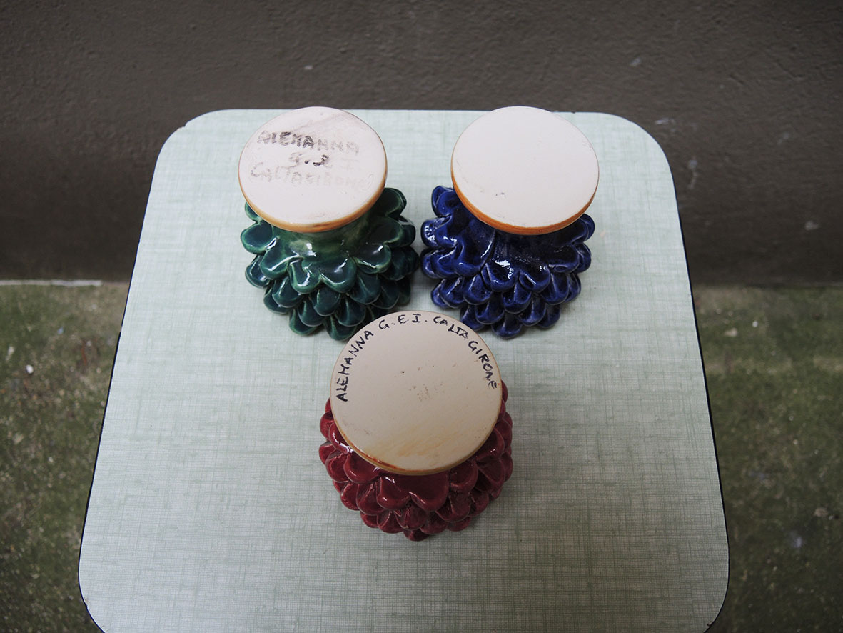 3 Petis Bols Pomme de Pain en Céramique Alemanna - Caltagirone (5)