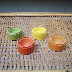 4 Anciens Coquetiers Empilables en Plastique Tupperware