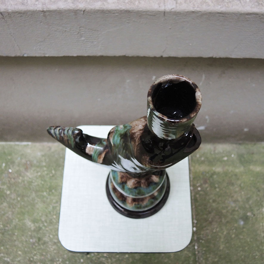 Ancien Pied de Lampe Poisson en Céramique (4)