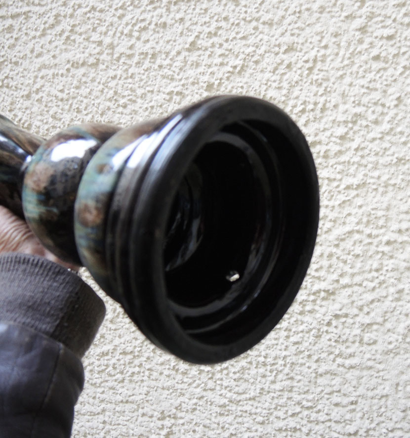 Ancien Pied de Lampe Poisson en Céramique (5)