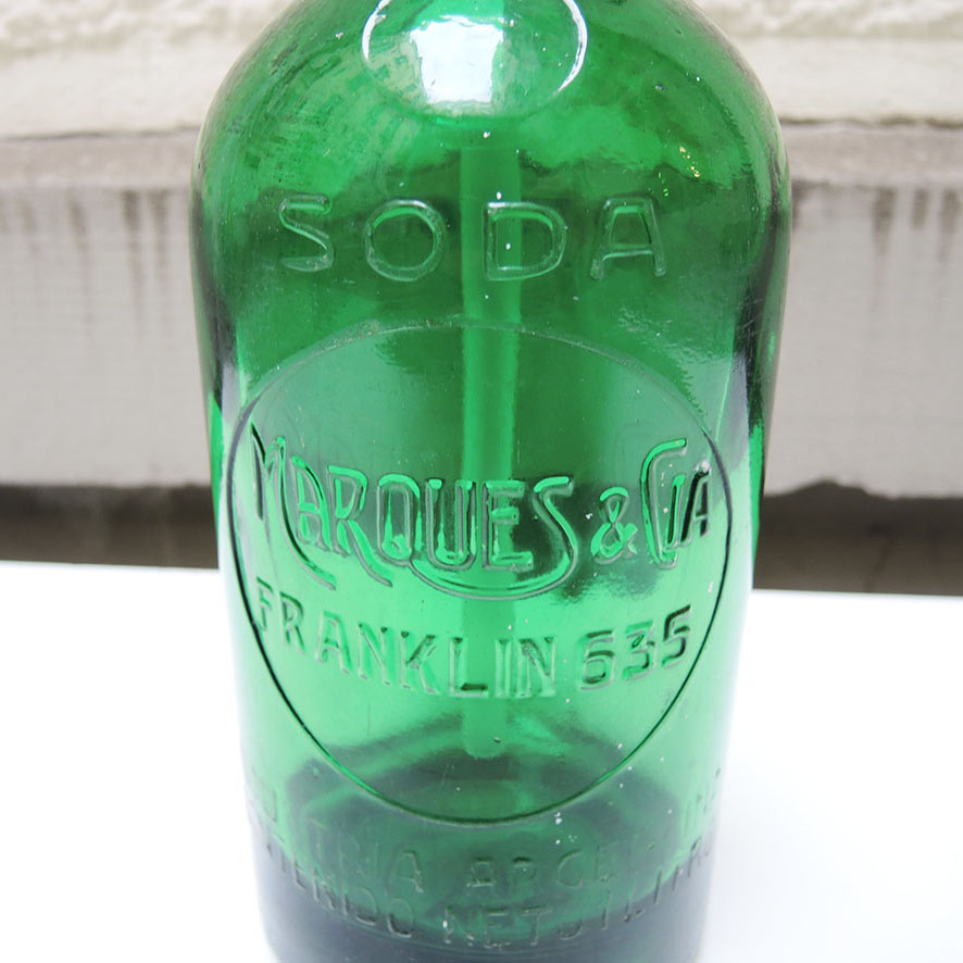 Ancien Siphon Argentin en Verre Vert (3)