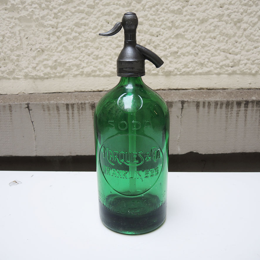 siphon-argentin-verre-vintage Ancien Siphon Argentin en Verre Vert