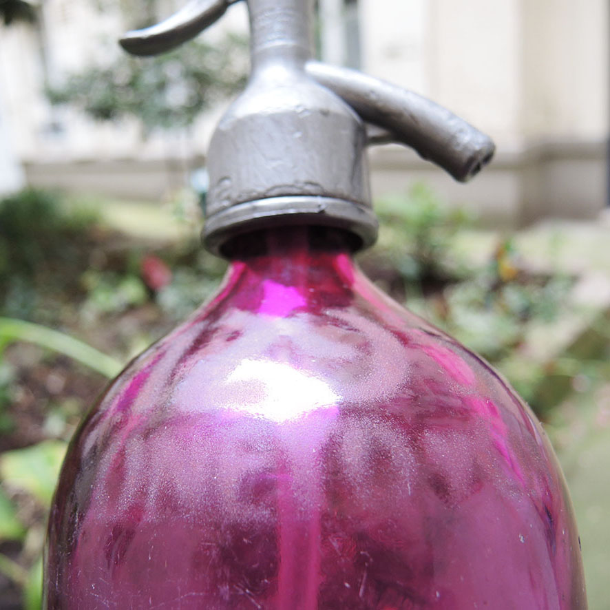 Ancien Siphon Argentin en Verre Violet (1)
