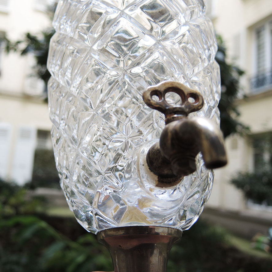Ancienne Fontaine à Absinthe en Cristal Taillé (3)
