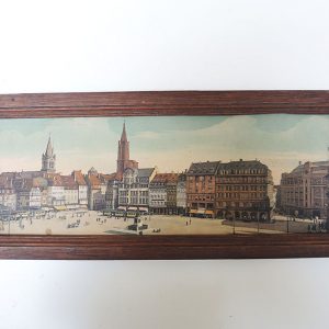 Ancienne Photo Panoramique Colorisée Strasbourg place Kleber