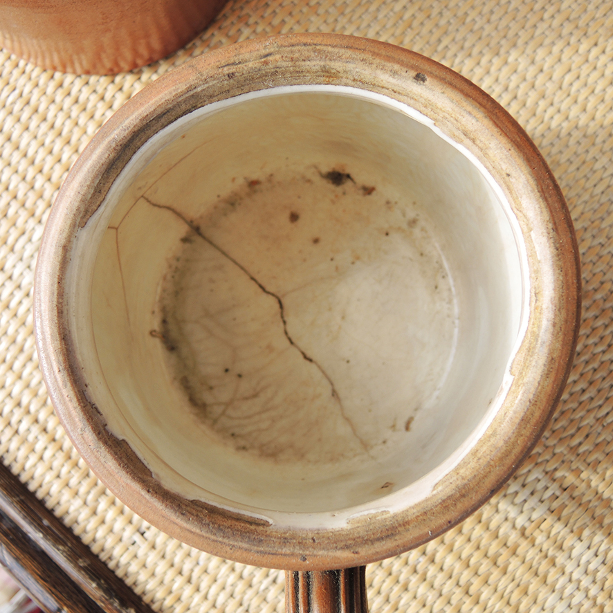 2 Anciens Pot à Anse en Grès H 13,5 cm (1)