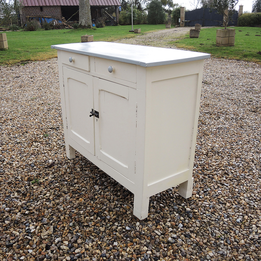 Ancien Buffet Bas Parisien en Bois Blanc (2)
