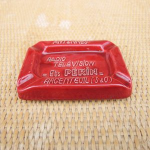 Ancien Cendrier Publicitaire en Céramique Ets Périn Argentueil