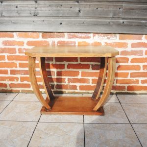 Ancien Guéridon Rectangulaire en Bois Art Déco