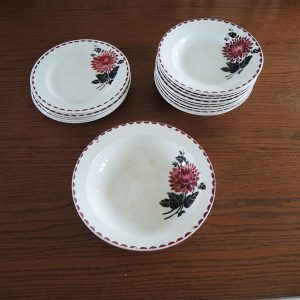 Ancien Service de Vaisselle L'Amandinoise Café Marie-Claire (19 pcs)