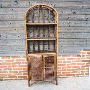 Ancienne Bibliothèque en Rotin & Cannage