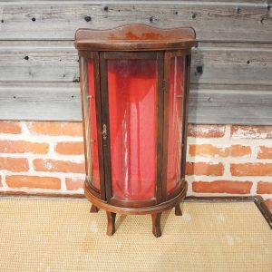 Ancienne Petite Vitrine Arrondie à Poser ou à Accrocher